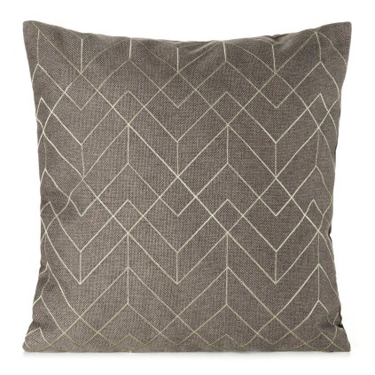 DEKORAČNÍ POVLAK NA POLŠTÁŘ MILA1 45X45 CM TMAVĚBÉŽOVÁ