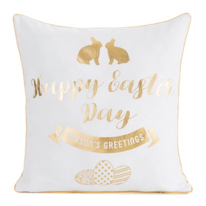 VELIKONOČNÍ DEKORAČNÍ POVLAK NA POLŠTÁŘ EASTER65 45X45 CM VZOROVANÁ