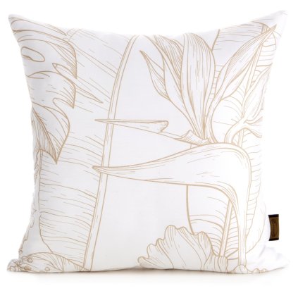 SATÉNOVÝ POVLAK NA POLŠTÁŘ SPRING50 40X40 CM LISTY