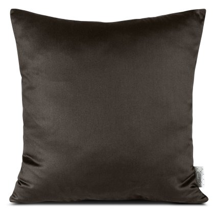 SATÉNOVÝ POVLAK NA POLŠTÁŘ DINA 40X40 CM HNĚDÁ