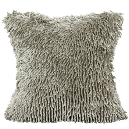 CHLUPATÝ DEKORAČNÍ POVLAK NA POLŠTÁŘ SHAGGY1 40X40 CM BÉŽOVÁ