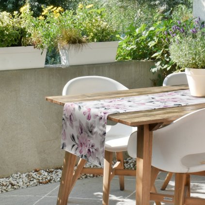 ZAHRADNÍ VODĚODOLNÝ BĚHOUN NA STŮL GARDEN 40X140 CM KVĚTY