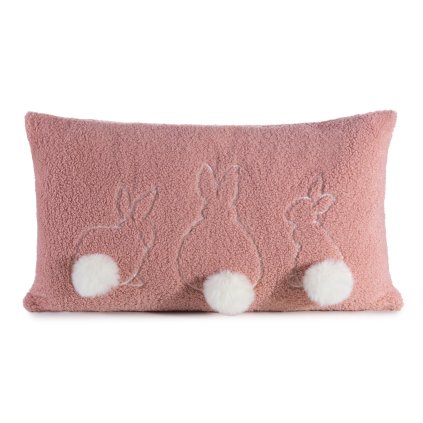 VELIKONOČNÍ DEKORAČNÍ POVLAK NA POLŠTÁŘ EASTER1 30X50 CM PUDROVÁ