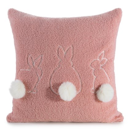 VELIKONOČNÍ DEKORAČNÍ POVLAK NA POLŠTÁŘ EASTER1 45X45 CM PUDROVÁ