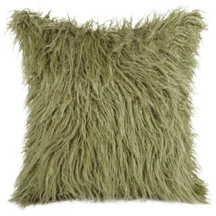 CHLUPATÝ DEKORAČNÍ POVLAK NA POLŠTÁŘ ENYA 81945X45 CM OLIVOVÁ