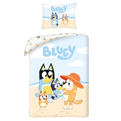 posciel bawelna 140x200 1p70x90 bluey wakacje