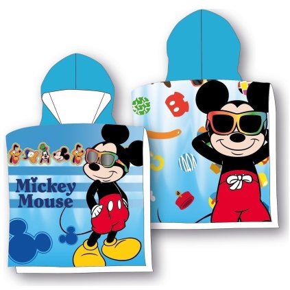 recznik ponczo z kapturem 55x110 mickey wakacje