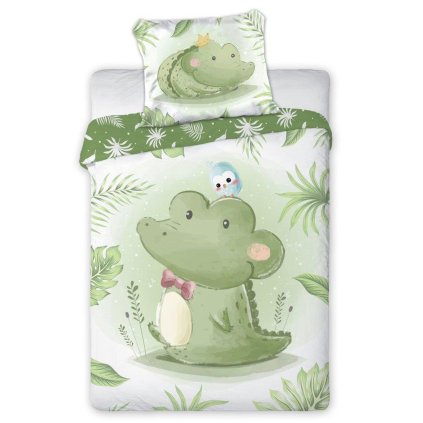 posciel bawelna 100x135 40x60 krokodyl