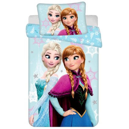 posciel bawelna 100x135 40x60 kraina lodu blue