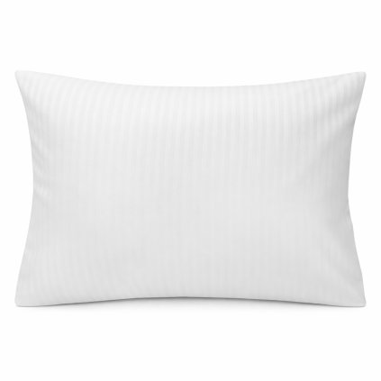 poszewka hotelowa na zakladke pasy 4mm biala 50x70