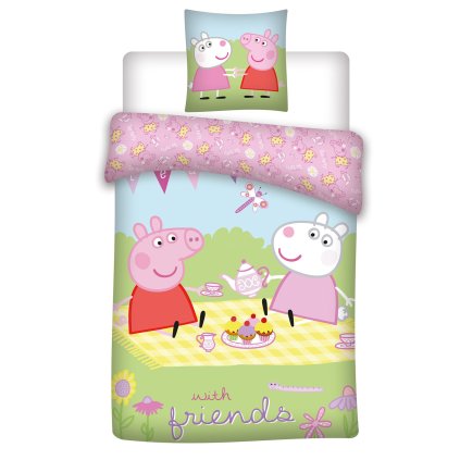 posciel bawelna 100x135 40x60 peppa piknik