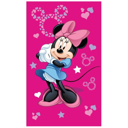 recznik bawelniany 30x50 myszka minnie ciemy roz
