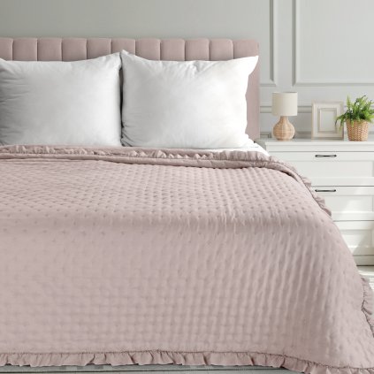 PŘEHOZ NA POSTEL LIBI3 220X240 CM PÚDROVÁ