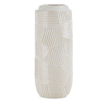 KERAMICKÁ VÁZA ROMINA 12X30 CM KREMOVÁ