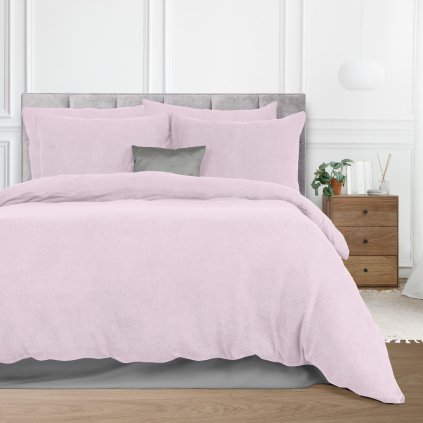 FROTÉ LOŽNÍ POVLEČENÍ 200X220 CM, 2KS 70X80 CM FIALOVÁ