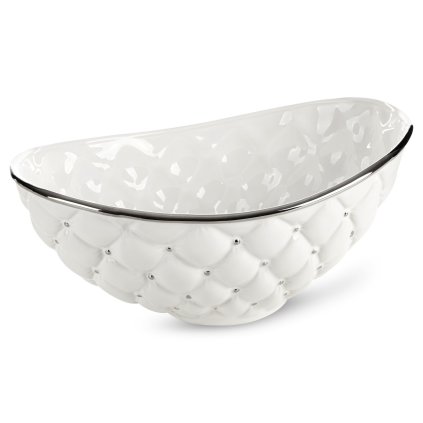 DEKORAČNÍ KERAMICKÁ MISKA ADORE 35X22X15 CM VZOROVANÁ