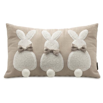 VELIKONOČNÍ DEKORAČNÍ POVLAK NA POLŠTÁŘ EASTER1 30X50 CM BÉŽOVÁ