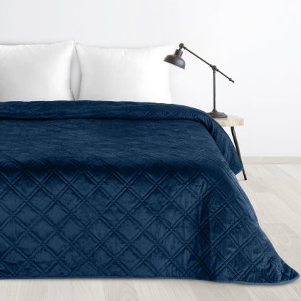 PŘEHOZ NA POSTEL LUIZ8 220X240 CM TMAVĚMODRÝ