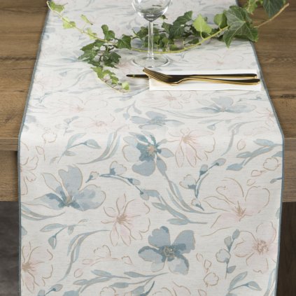 BĚHOUN NA STŮL INES10 40X180 CM KVĚTY