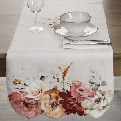 BĚHOUN NA STŮL SUMMER2 40X140 CM KVĚTY