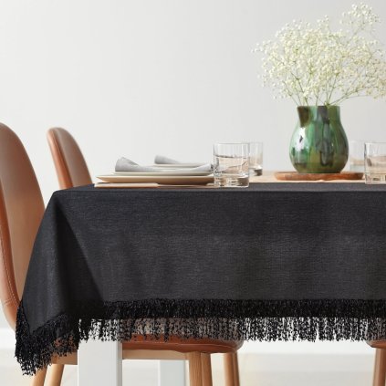 UBRUS TINA 140X180 CM ČERNÝ