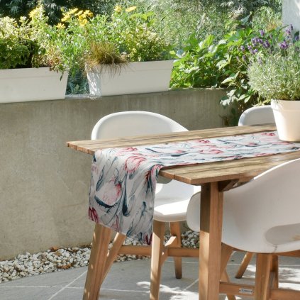 ZAHRADNÍ VODĚODOLNÝ BĚHOUN NA STŮL GARDEN 40X180 CM KVĚTY