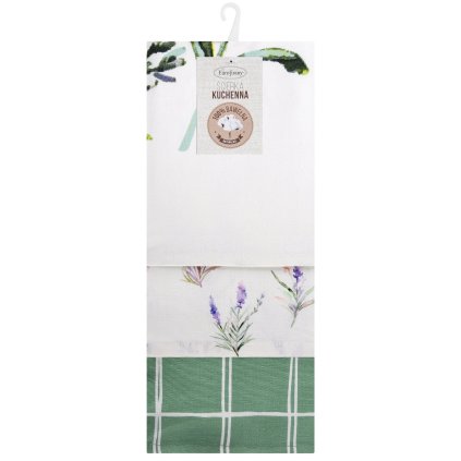 KUCHYŇSKÁ UTĚRKA LAVENDER SADA 3 KS 50X75 CM VZOROVANÉ