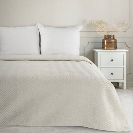 PŘEHOZ NA POSTEL POUZE 3 220X240 CM KRÉMOVÝ