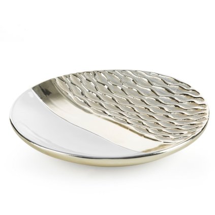 DEKORAČNÍ KERAMICKÝ TALÍŘ DOLY 29X4 CM VZOROVANÁ