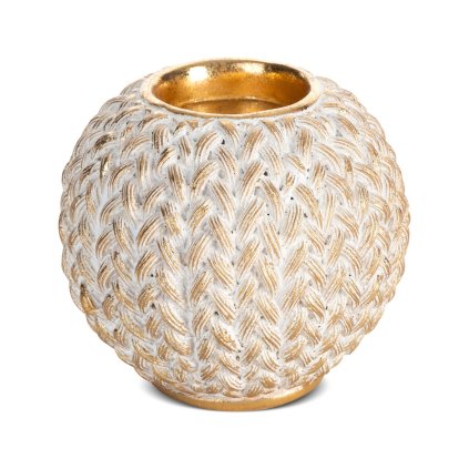 DEKORAČNÍ SVÍCEN MOLI 11X11X9 CM ZLATÁ