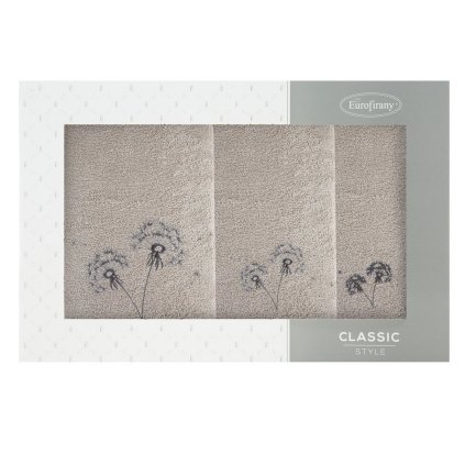 FROTÉ RUČNÍK MOLI3 SADA 1KS 30X50 CM, 1KS 50X90 CM, 1KS 70X140 CM BÉŽOVÁ