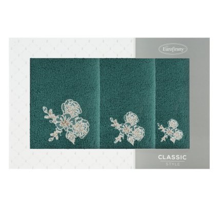 FROTÉ RUČNÍK MELANI SADA 1KS 30X50CM, 1KS 50X90CM, 1KS 70X140CM TMAVĚMĚTOVÁ