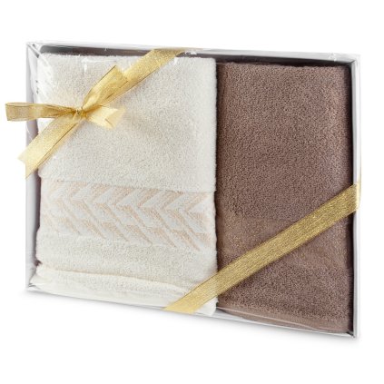 BAVLNĚNÝ RUČNÍK GLOW SADA 50X90 CM, 70X140 CM VÍCEBAREVNÁ