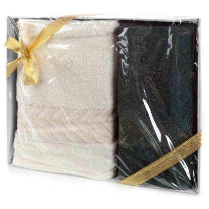 BAVLNĚNÝ RUČNÍK GLOW SADA 50X90 CM, 70X140 CM VÍCEBAREVNÁ