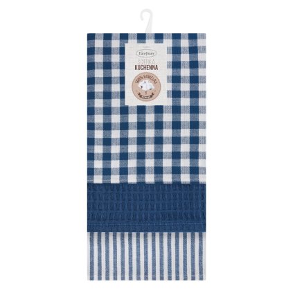 KUCHYŇSKÁ UTĚRKA LUCY SADA 3 KS 50X70 CM MODRÉ