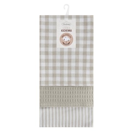 KUCHYŇSKÁ UTĚRKA LUCY SADA 3 KS 50X70 CM BÉŽOVÉ