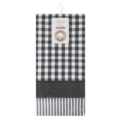 KUCHYŇSKÁ UTĚRKA LUCY SADA 3 KS 50X70 CM ŠEDÉ