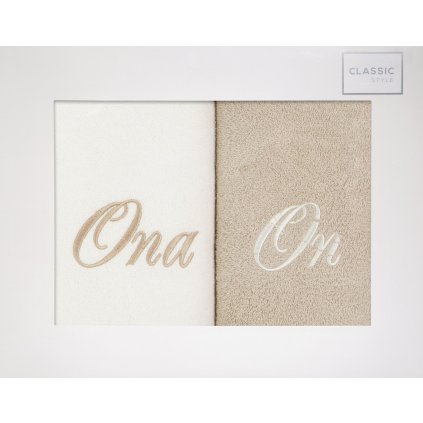 FROTÉ RUČNÍK ONA ON SADA 2 KS 70X140 CM VÍCEBAREVNÁ