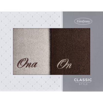 FROTÉ RUČNÍK ONA ON SADA 2 KS 70X140 CM VÍCEBAREVNÁ