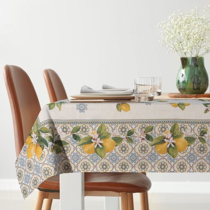 GOBELÍNOVÝ UBRUS LEMON 140X180 CM VZOROVANÝ