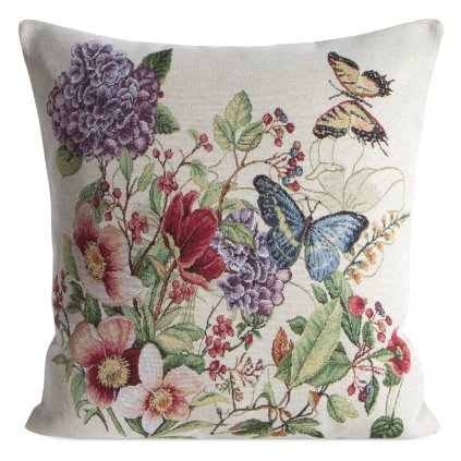 GOBELÍNOVÝ DEKORAČNÍ POVLAK NA POLŠTÁŘ SPRING2 45X45 CM KVĚTY