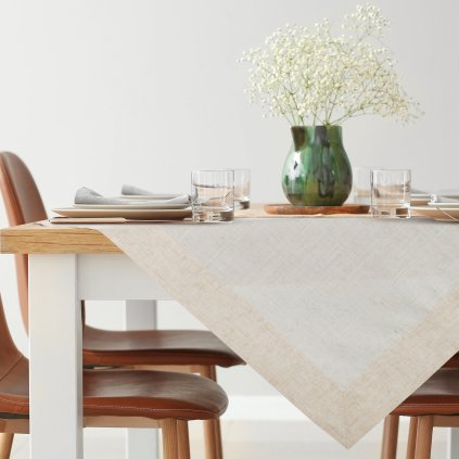 UBRUS KAREN 85X85 CM PŘÍRODNÍ