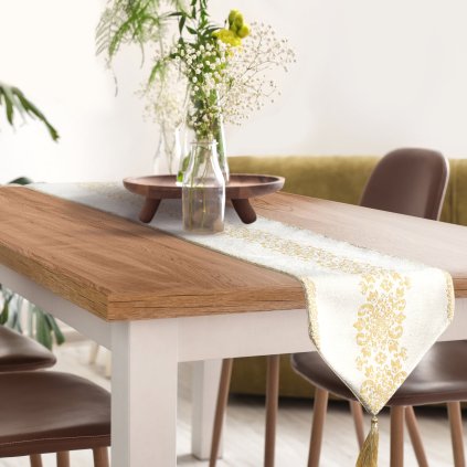 BĚHOUN NA STŮL MAJORKA 30X120 CM VZOROVANÝ