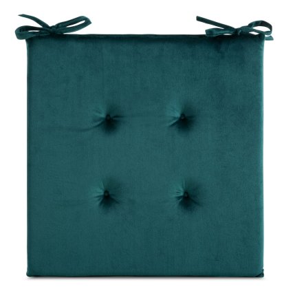 PODSEDÁK NA ŽIDLE GAJA 40X40X3 CM TMAVĚTYRKYSOVÁ