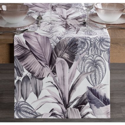 BĚHOUN NA STŮL DAVOS2 40X140 CM LISTY