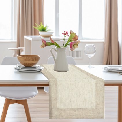 BĚHOUN NA STŮL KAREN 40X140 CM PŘÍRODNÍ