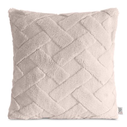DEKORAČNÍ POVLAK NA POLŠTÁŘ CARO 45X45 CM BÉŽOVÁ