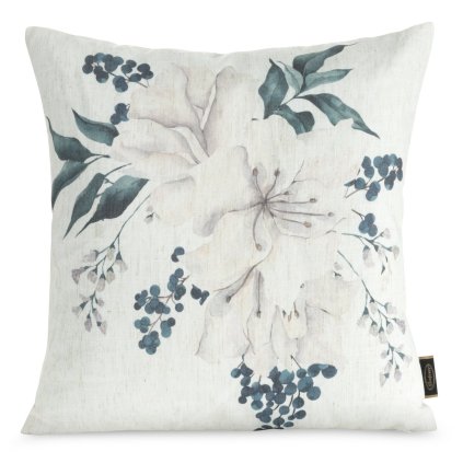 DEKORAČNÍ POVLAK NA POLŠTÁŘ LEN52 45X45 CM KVĚTINY