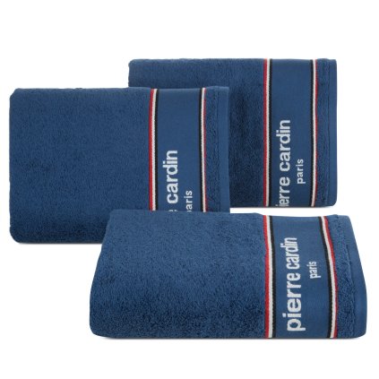 BAVLNĚNÝ RUČNÍK PIERRE CARDIN KARL 70X140 CM TMAVĚMODRÁ