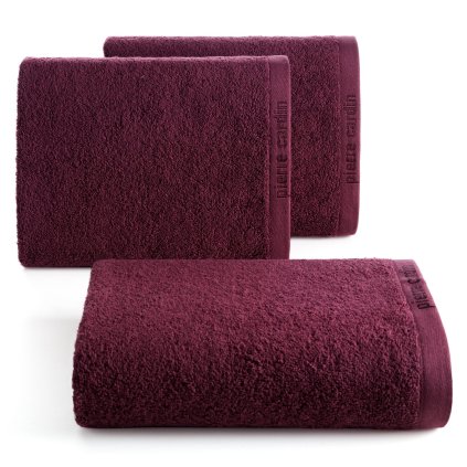 BAVLNĚNÝ RUČNÍK PIERRE CARDIN EVI 50X90 CM BORDOVÁ